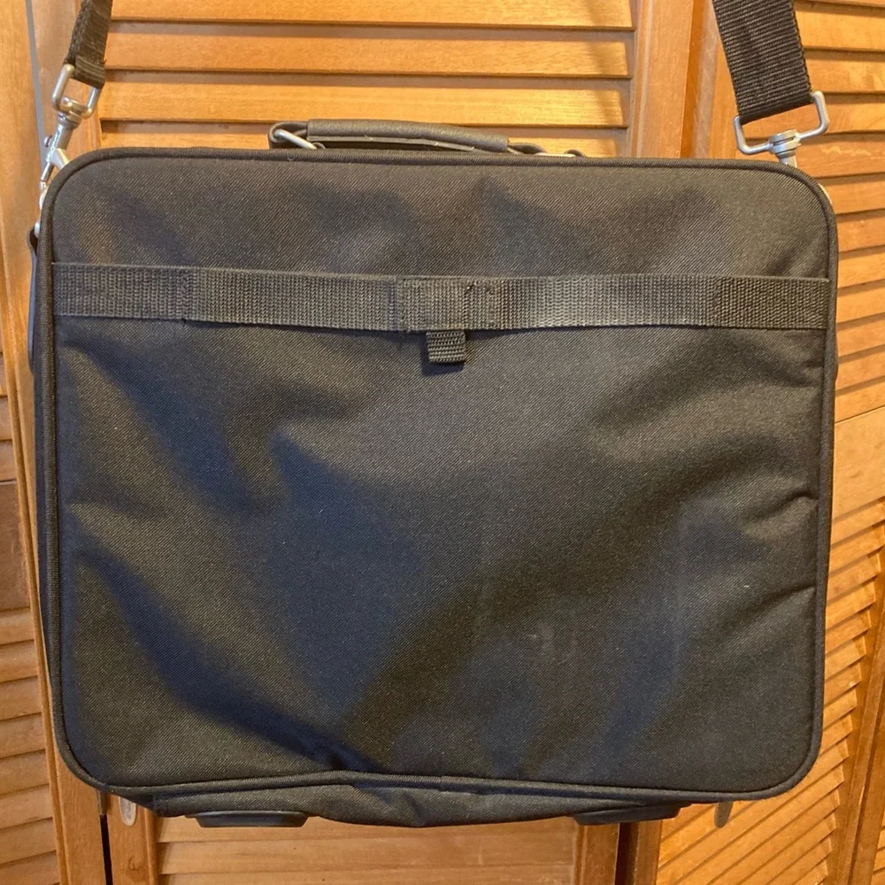 Tarsus Black Canvas Laptop Briefcase